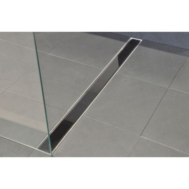 Douchegoot Glasrooster Zwart 80cm 7cm diep Aloni Douchegoot Glasrooster Zwart 80cm 7cm diep Aloni