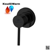 Omstelkraan Zwart inbouw Bidetkraan mat zwart warm en koud tbv bidettoilet Douchewc bidetdouche