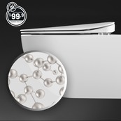 Randloos Hangtoilet Wit met bidet geïntegreerd bidetkraan Warm-Koud