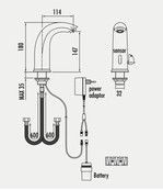 Sensorkraan Wellness Creavit ES2210 Warm - Koud Wastafelkraan met sensor