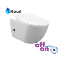 Hangtoilet met Bidet Randloos met geïntegreerd Koud kraan incl. softclose toiletbril