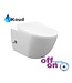 CREAVIT Hangtoilet met Bidet Randloos met geïntegreerd Koud kraan incl. softclose toiletbril