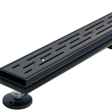 Douchedrain zwart mat RVS douchegoot Noir 70cm met uitneembaar sifon verstelbare draaipoten