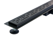 Douchedrain zwart mat RVS douchegoot Noir 100cm met uitneembaar sifon verstelbare draaipoten Douchedrain zwart mat RVS douchegoot Noir 100cm met uitneembaar sifon verstelbare draaipoten