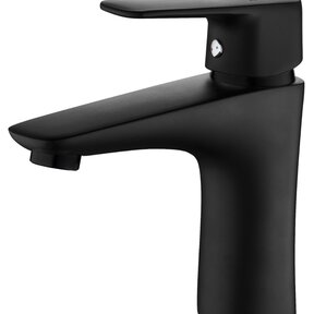 Wastafelkraan Laag mat Zwart Mengkraan Creavit Aloni Wastafelmengkraan