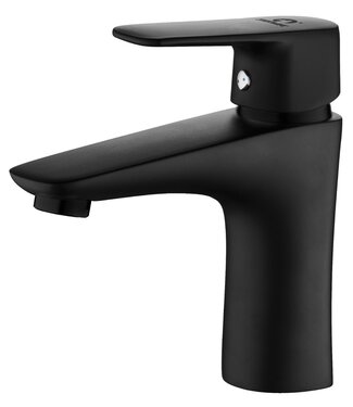 CREAVIT Wastafelkraan Laag mat Zwart Mengkraan Creavit Aloni Wastafelmengkraan