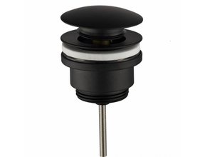Click-waste Universeel Mat Zwart zonder overloop push-up 5/4