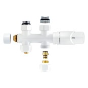 Thermostatische Radiatorkraan Recht Wit 1/2Mx16/2 M30 H-Blok 2-pijps