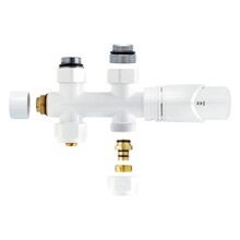 Thermostatische Radiatorkraan Recht Wit 1/2Mx16/2 M30 H-Blok 2-pijps