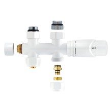 Thermostatische Radiatorkraan Recht Wit 1/2Mx16/2 M30 H-Blok 2-pijps