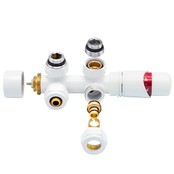 Thermostatische H-Blok 2-pipjs Radiatorkraan Haaks Wit 1/2Mx16/2 M30 Thermostatische H-Blok 2-pipjs Radiatorkraan Haaks Wit 1/2Mx16/2 M30