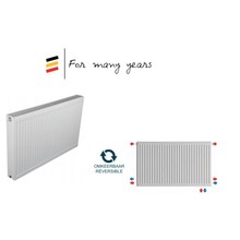 Belrad Integraal Radiatoren Paneel radiator Type22 600x400mm met 6 aansluitingen omkeerbaar afmetingen t/m 2400mm