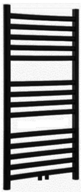 Aloni Handdoekradiator 1100x600mm Zwart Mat Geborsteld 750 Watt Midden aansluiting Aloni Handdoekradiator 1100x600mm Zwart Mat Geborsteld 750 Watt Midden aansluiting
