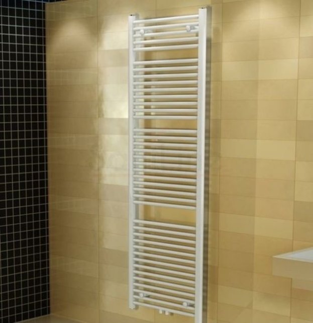 Aloni Handdoekradiator 1600x600mm Wit Mat Geborsteld 1025 Watt Midden aansluiting