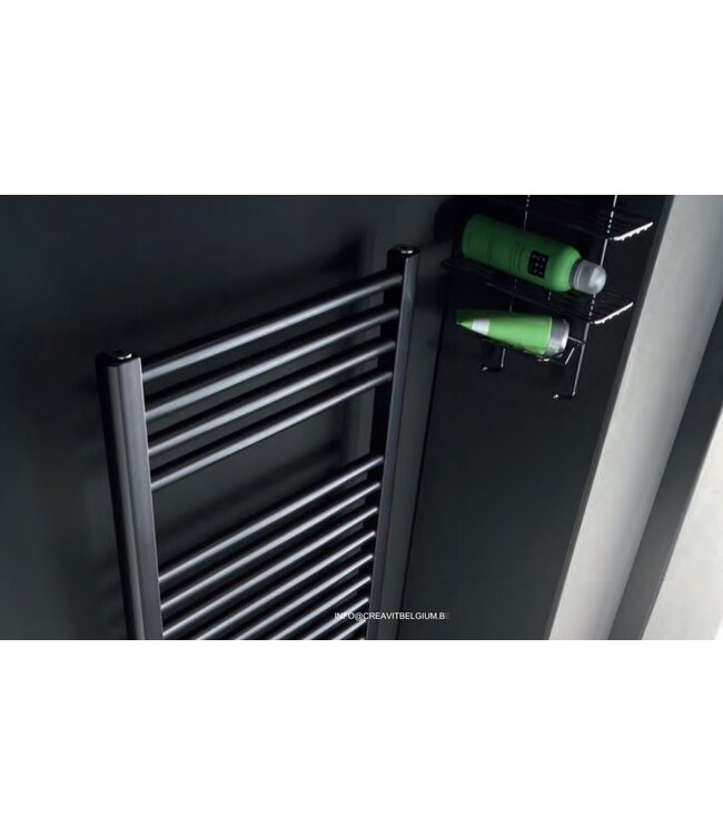 Aloni Handdoekradiator Zwart 1600x600mm 540 Watt Links Rechts aansluiting