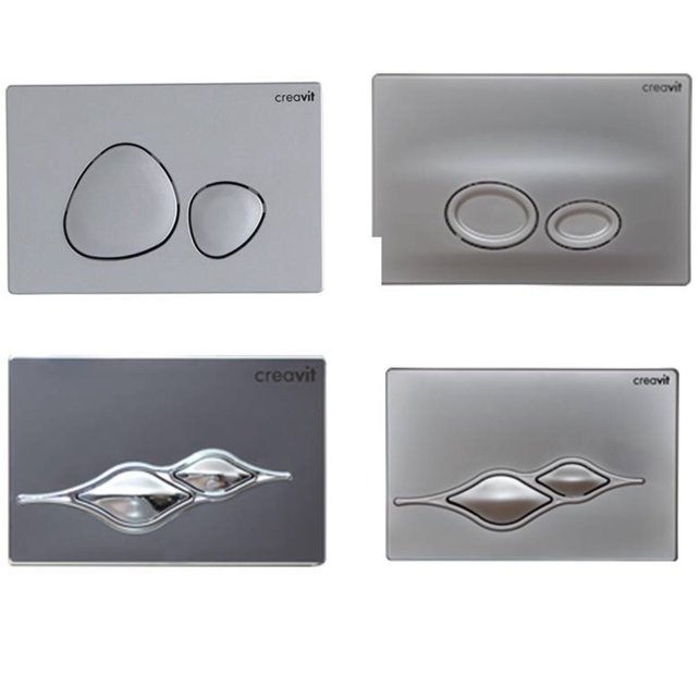 Drukplaat Mat Chroom Creavit Wellness Bedieningsplaat GP7002.00