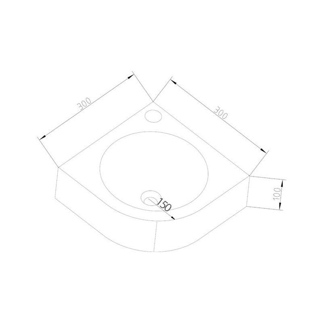 Fontein toilet Rond Hoek 30x30x10cm Natuursteen Fontein toilet Rond Hoek 30x30x10cm Natuursteen