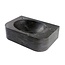 SANI-SUPPLY Fontein Toilet Halfrond Links 35x24x10cm Natuursteen Antraciet Kraangat Rechts / Links