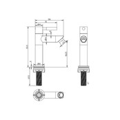 Fonteinkraan RVS Rond Laag Rechte uitloop Toiletkraan Opbouw 1-Greeps 15cm