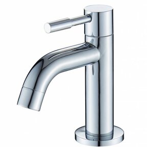 SaniPro Fonteinkraan Chroom Rond Laag Opbouw Toiletkraan 1-Greeps 13cm