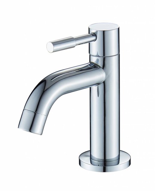 SaniPro Fonteinkraan Chroom Rond Laag Opbouw Toiletkraan 1-Greeps 13cm