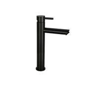 SaniPro Wastafelkraan Opbouw Mat Zwart Hoog Mengkraan Rond 1 Greeps