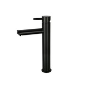 SaniPro Wastafelkraan Opbouw Mat Zwart Hoog Mengkraan Rond 1 Greeps