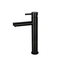 SaniPro Wastafelkraan Opbouw Mat Zwart Hoog Mengkraan Rond 1 Greeps