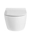 SaniPro Hangtoilet Compact 48cm incl. Softclose Toiletbril Glans Wit D-Vorm