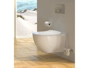 Randloos Hangtoilet Freedom FE322 met bidet Glans Wit incl. Softclose toiletbril Creavit 51x35x38cm