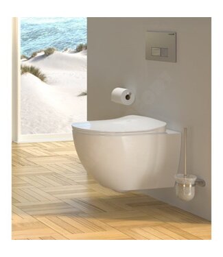 CREAVIT Randloos Hangtoilet Freedom FE322 met bidet Glans Wit incl. Softclose toiletbril Creavit 51x35x38cm
