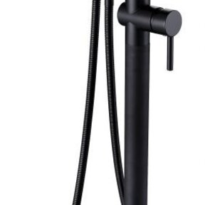 SaniPro Donna Badkraan Vrijstaand Mat Zwart Rond met handdouche Mat Zwart