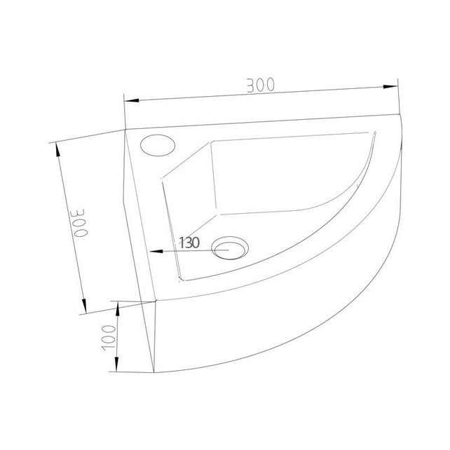 Fonteinset Toilet Natuursteen Antraciet Kwartrond Hoek 30x30x10cm Met Kraan Rooster En Sifon