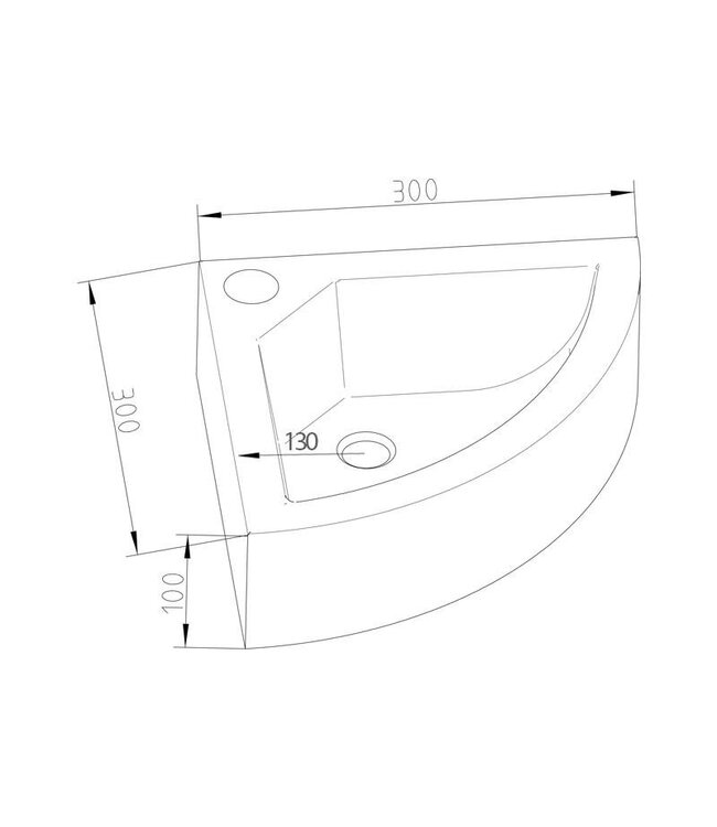 SANI-SUPPLY Fonteinset Toilet Natuursteen Antraciet Kwartrond Hoek 30x30x10cm Met Kraan Rooster En Sifon