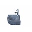 SaniPRO Sanipro Fonteinset Toilet Rond Hoek 30x30x10cm Natuursteen Antraciet incl. fonteinkraan Sifon en Rooster Chroom.