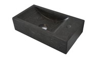 Toilet Fontein Recto Natuursteen 40x22x10 cm Antraciet kraangat Links