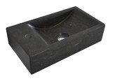 Toilet Fontein Recto Natuursteen 40x22x10 cm Antraciet kraangat Links