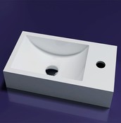 SaniPro Fontein Toilet Solid Surface Recto Links 40x22x10cm Wit Mat