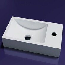 SaniPro Fontein Toilet Solid Surface Recto Links 40x22x10cm Wit Mat
