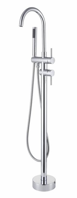 SaniPro Badkraan Vrijstaand Chroom Tivoli Rond met Handdouche.