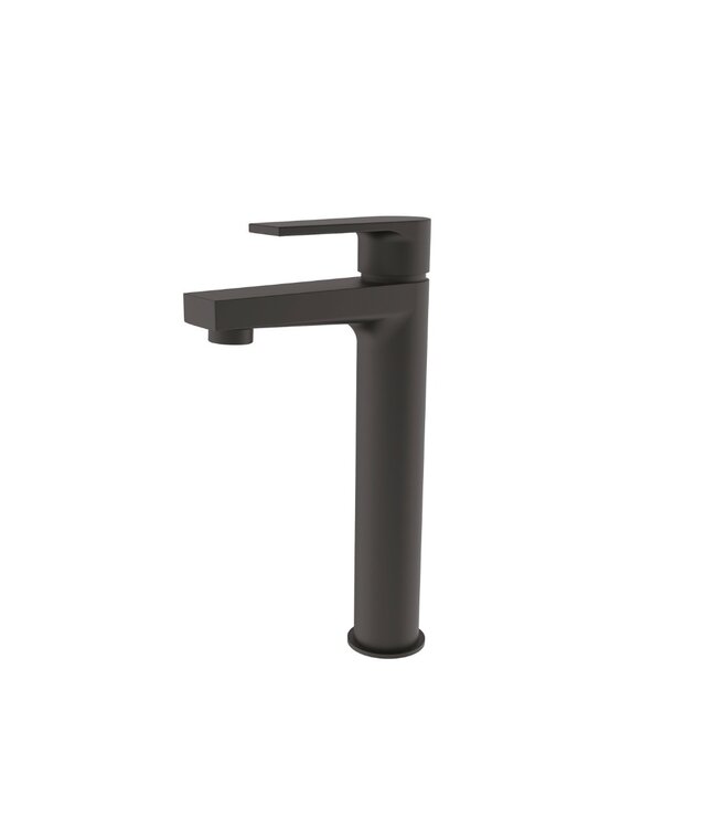 CREAVIT Wastafelkraan Sharp verhoogd mat zwart mengkraan