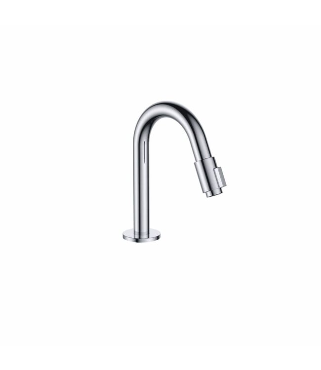 Victory Fonteinkraan Chroom Laag 18,7 cm SaniPro Toiletkraan met draaiknop roterend