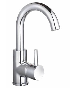 SANI-SUPPLY SaniPro Tivoli Wastafelkraan Chroom draaibare Uitloop 24cm