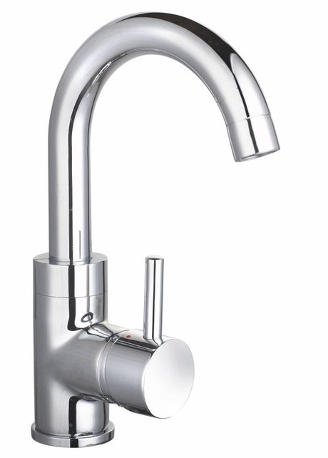 SaniPro Tivoli Wastafelkraan Chroom draaibare Uitloop 24cm