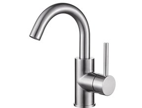 Wastafelkraan Largo RVS-304 Draaibare Uitloop 24cm