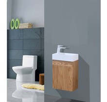 SaniPro Fonteinkastje Toiletmeubel eiken met Fonteintje Rechts 40x22x52cm