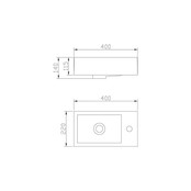 SaniPro Fonteinkastje Toiletmeubel eiken met Fonteintje Rechts 40x22x52cm SaniPro Fonteinkastje Toiletmeubel eiken met Fonteintje Rechts 40x22x52cm