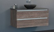 SaniPro Trend Dynasty Badkamermeubel 100cm met een natuursteen waskom Century Oak  incl. Spiegel SaniPro Trend Dynasty Badkamermeubel 100cm met een natuursteen waskom Century Oak  incl. Spiegel