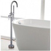 Badkraan Vrijstaand Tivoli Lux Chroom Mengkraan Rond 1 Greeps met Handdouche