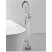 Badkraan Vrijstaand Tivoli Lux Chroom Mengkraan Rond 1 Greeps met Handdouche